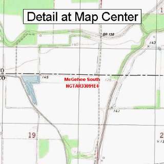  USGS Topographic Quadrangle Map   McGehee South, Arkansas 