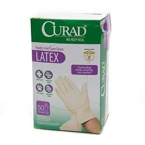  Curad Powder Free Exam Gloves, Latex, 50 ea Health 