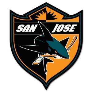  San Jose Sharks crest NHL Hockey sticker 4 x 5 