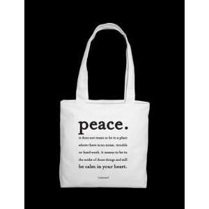  T95 Quotable Tote Bag  Peace Everything Else