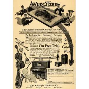   Ad Free Trial Rudolph Wurlitzer Music Instruments   Original Print Ad