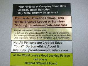 Engraved nameplate for Pelican 1510 1520 1550 1560 1600  