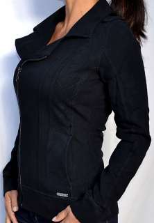 Affliction Black Premium PANDORA Womans Fleece Track Jacket   11OW424 