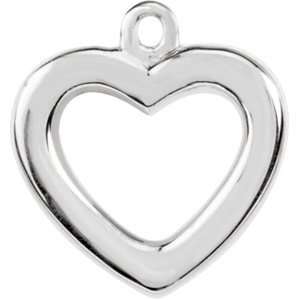  Sterling Silver Tiny Heart Charm: Jewelry