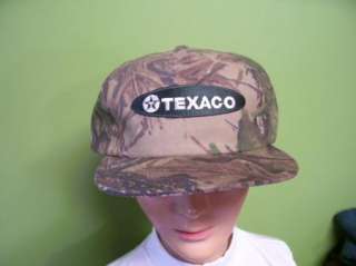 VTG 80s Realtree Camo Texaco Snapback Trucker Hat Cap  