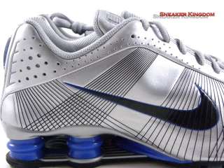 Nike Shox R4 Silver/Blue/Black Running Gym Men Shoes  
