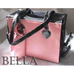    Krisybelle Bella Pink Leather Pet Carrier