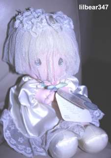 1986 soft plush bridal doll by precious moments 4515 connie 8 1 2 