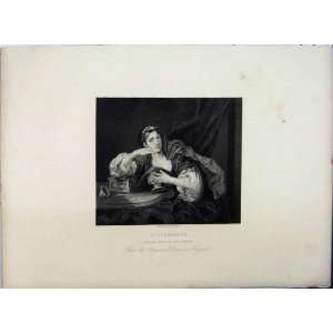  Portrait Woman Sigismonda Hogarth Engraving 1761