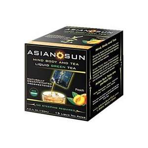  Asian Sun Liquid Tea Sweetened Peach    15 Packets Health 