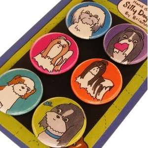  Shih Tzu Silly Dog Magnet Set of 6: Office Products