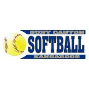  DECAL B SUNY CANTON KANGAROOS SOFTBALL WITH LOGO   9 x 3 