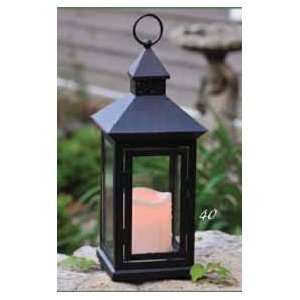  Lantern With Bisque Color Drip Effect Candle