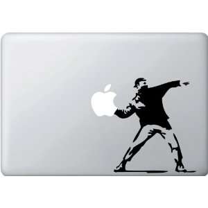  Molotov Guy Throwing Apple   Vinyl Laptop or Macbook Decal 