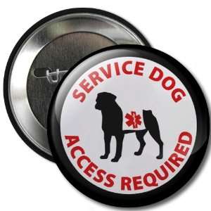   DOG Black Rim Medical Alert 2.25 Pinback Button Badge 