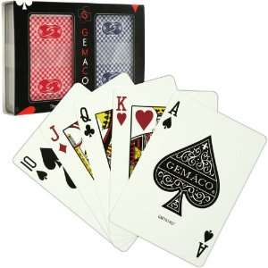  GEMACO 100% Plastic Superflex Standard Poker 2 Deck Setup 