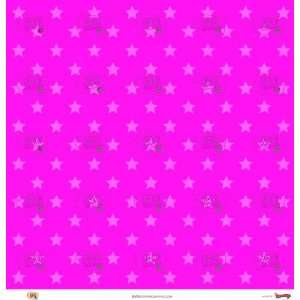  Star Struck : Pink Lt Pink Large Star Pattern 65lb Paper 