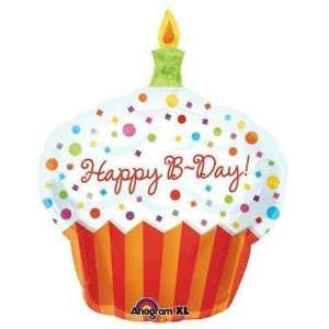    Birthday Balloons   Happy Bday Cupcake Super Flat: Toys & Games