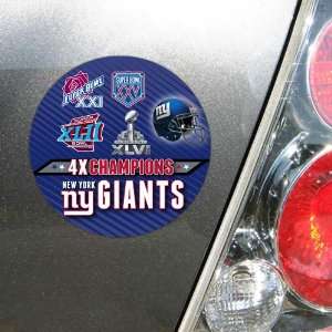 NFL New York Giants Super Bowl XLVI Champions 4 Time Champions Round 