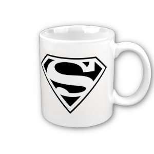 Superman Logo Stencil Art Coffee, Tea, Hot Coco Mug