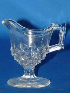 Antique EAPG Bryce Bros. Glass Co Childs Size Creamer in Diamond 