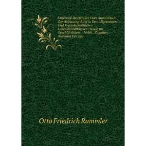   Zugaben . (German Edition): Otto Friedrich Rammler:  Books