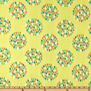  44 Wide Summersault Raindrops Celery Fabric By The Yard 