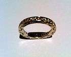 Authentic Pandora Silver Ring Eternity Band with Amber 