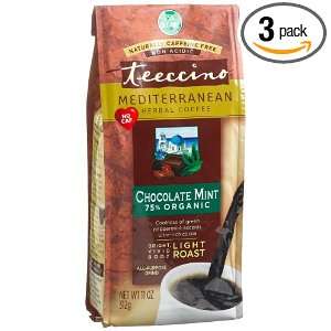 Teeccino Caffeine Free Herbal Coffee, Mediterranean Chocolate Mint, 11 