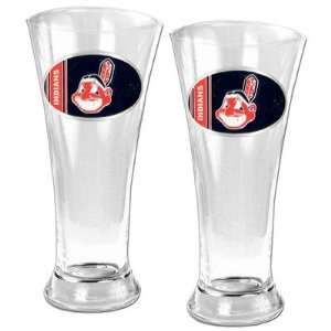  MLB Cleveland Indians 19oz. Pilsner Glass (Set of 2 