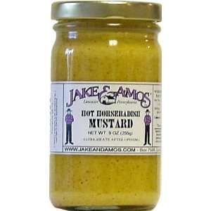 Jake & Amos Hot Horseradish Mustard, 9 Grocery & Gourmet Food