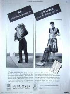 1939 Ad HOOVER Upright Vacuum Cleaner   Vintage Original Print 