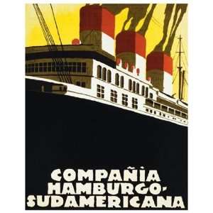  Compania Hamburgo Sudamericana by Unknown 28x36: Health 