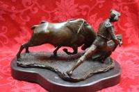   Sculpture Statue Figure Spanish Matador Bull Mexican Bullfight  