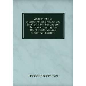   , Volume 5 (German Edition): Theodor Niemeyer:  Books