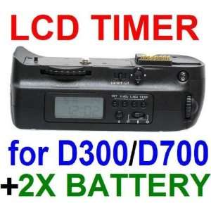  LCD Timer Vertical Battery Grip for Nikon D300 D700 SLR 