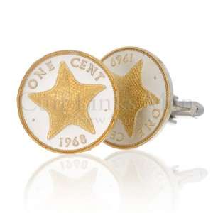  Bahamas 1 Cent Starfish (Large) Cufflinks GCL 153CF 