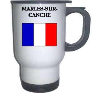  France   MARLES SUR CANCHE White Stainless Steel Mug 