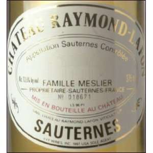  1989 Chateau Raymond Lafon Sauternes 750ml Grocery 