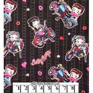  Biker Betty Stripes Flannel Fabric: Arts, Crafts & Sewing