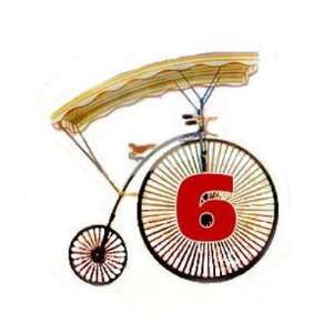  Number 6 Badge Button Arts, Crafts & Sewing