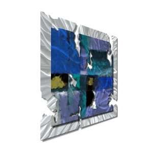   Blue Radiant Relic Abstract Wall Art   28 x 28