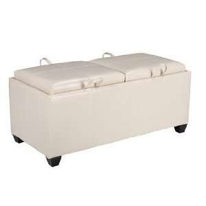  Storage Ottoman with Dual Cushions and Tray MET302: Home & Kitchen