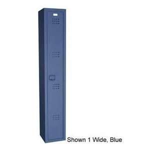 36 X 12 X 60 Solid Plastic Locker Single Tier, 3 Wide Ivory Essence 