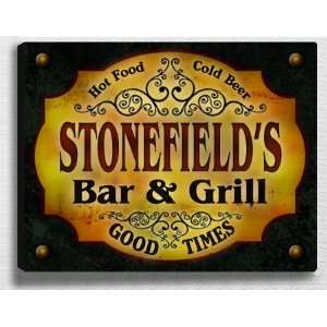  Stonefields Bar & Grill 14 x 11 Collectible Stretched 
