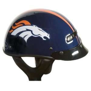 Brogies Bikewear Blue Medium NFL Denver Broncos Motorcycle Half Helmet