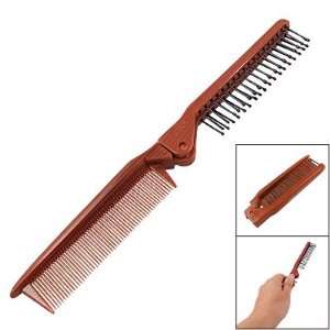  Brick Red Plastic Wide Fine Tooth Handy Foldable Comb New 
