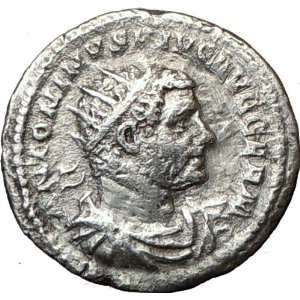 CARACALLA 215AD Authentic Ancient Silver Roman Coin of Rome w JUPITER 