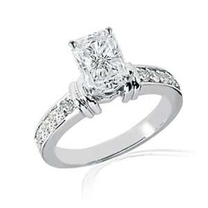   Radiant Cut Diamond Engagement Ring 14K SI1 EGL: Fascinating Diamonds