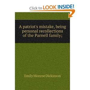   recollections of the Parnell family; Emily Monroe Dickinson Books